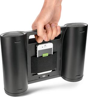 Portable speakers for satellite radio