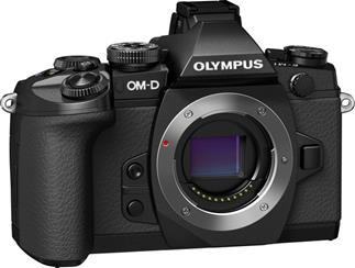 The Olympus OM-D E-M1's substantial grip makes it easy to hold onto.