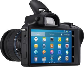 The Galaxy NX features an AndroidT operating system on a large LCD screen