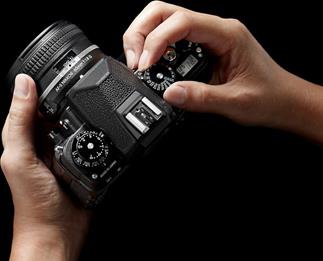 The Nikon Df features substantial locking control dials that come to their detents with a reassuring "click."