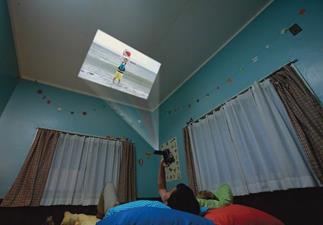 The Sony Handycam® HDR-PJ380 lets you enjoy your movies anywhere you have a flat, light-colored surface
