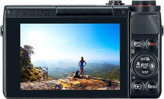 The Canon PowerShot G7 X helps you preview shots with a tilting, full-color 3" touchscreen.
