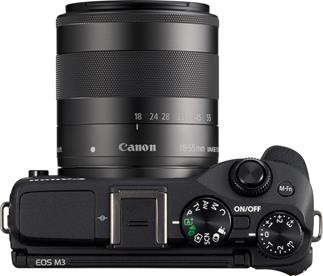Canon EOS M3, top view