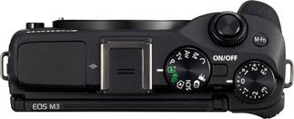 Canon EOS M3, top view