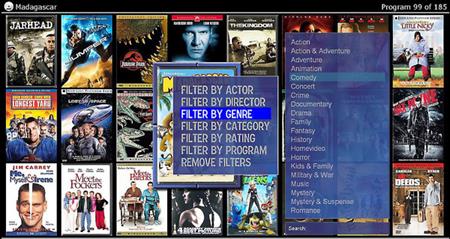 Rocket Movie Server menu