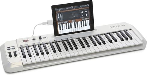 Samson Carbon 49 keyboard with iPad (not included)