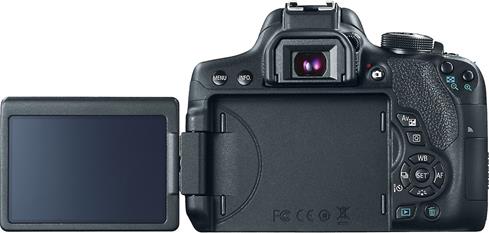 The Canon EOS Rebel T5i features a bright, fully articulated 3" touchscreen