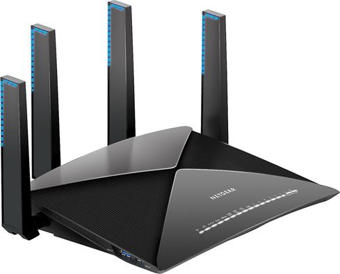 Four active external antennas cover a large area with fast, powerful Wi-Fi