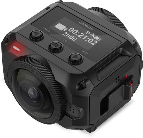 Garmin's VIRB 360 action cam can be controlled via easy-to-use buttons, or voice commands.