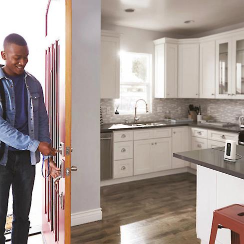 The Lyric C1 camera's two-way talk function lets you check in when the kids get home from school.