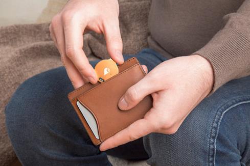 Each TrackR bravo is about the diameter and thickness of a U.S. quarter. Easy to slip into a wallet or other frequently-lost item.