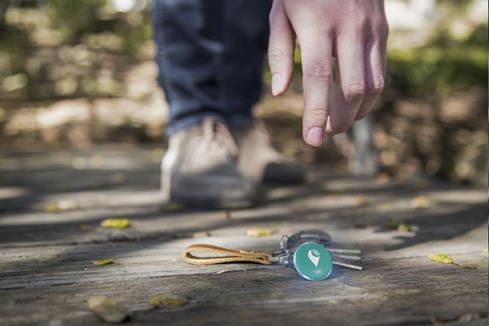 The TrackR pixel lights up and rings loudly, so you can dig a lost item out of its hiding place