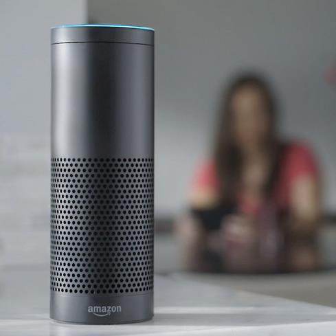 Seven built-in microphones pick up voice commands from across the room.