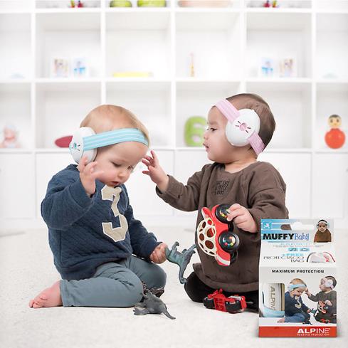 Babies wearing Muffy Baby earmuffs