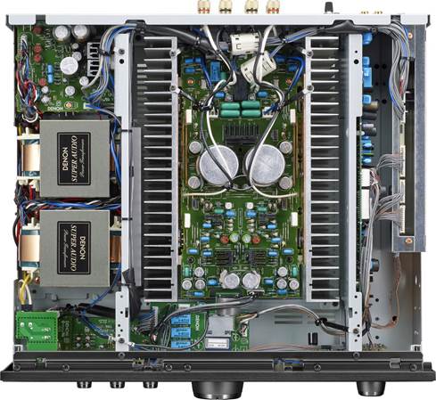 Inside the chassis of a Denon PMA-1600NE