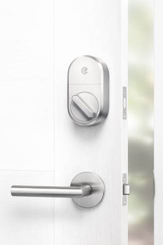 August Smart Lock in satin nickel