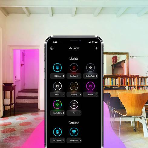 LIFX app makes it easy to control the BR30+ bulb.