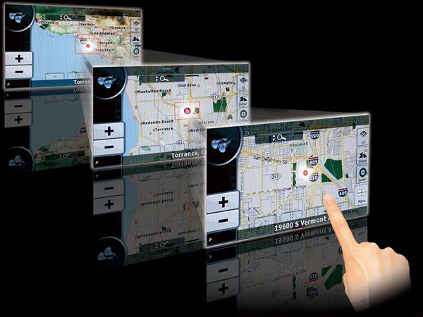 AVN726E receiver's navigation screens