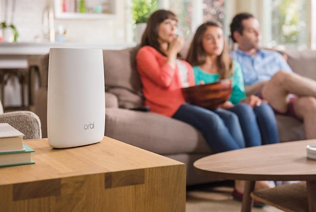 Put the Orbi satellite booster in the living room for glitch-free movie streaming