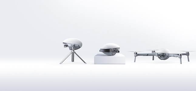Three configurations of the PowerVision PowerEgg X Explorer