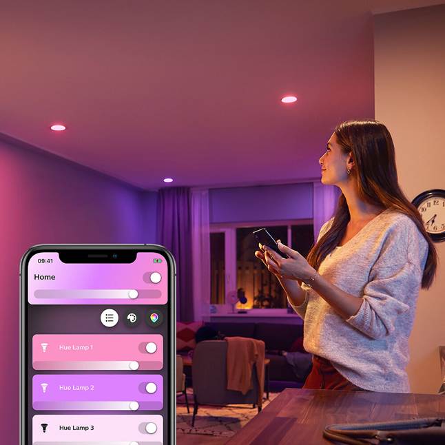 Philips Hue white and color ambiance bulb app