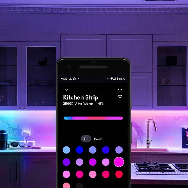 LIFX app controls the flexible light strip