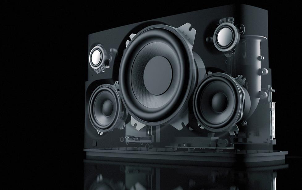 Bowers & Wilkins A7 wireless speaker system (internal view)
