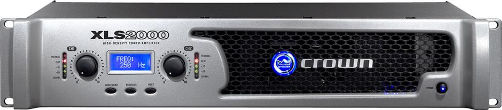 Front of Crown XLS2000 power amplifier