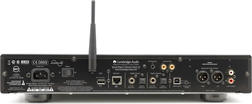 Rear panel of Cambridge Audio Stream Magic 6 V2
