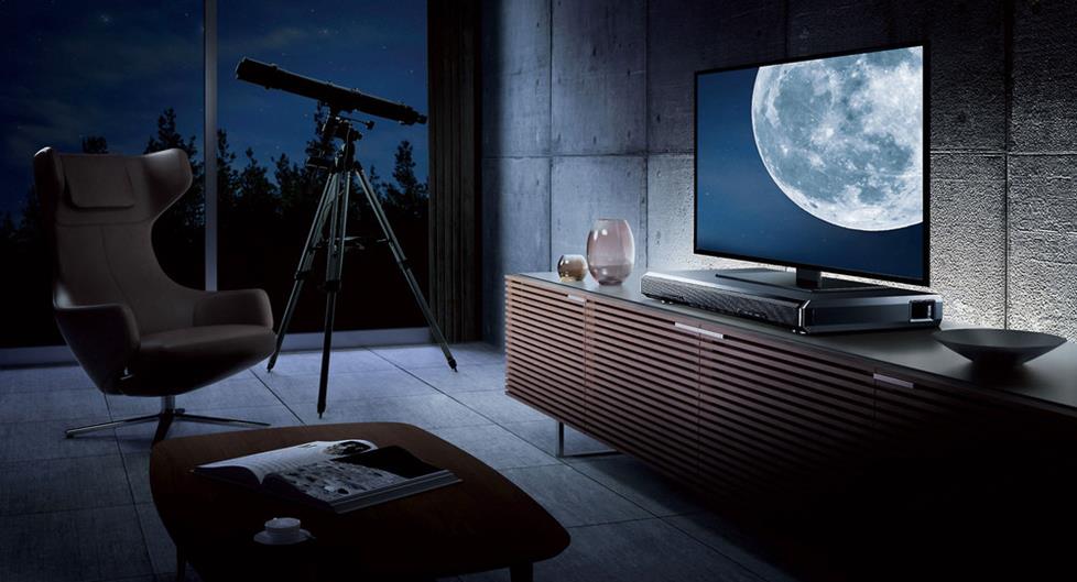 A platform-style sound bar sits under your TV
