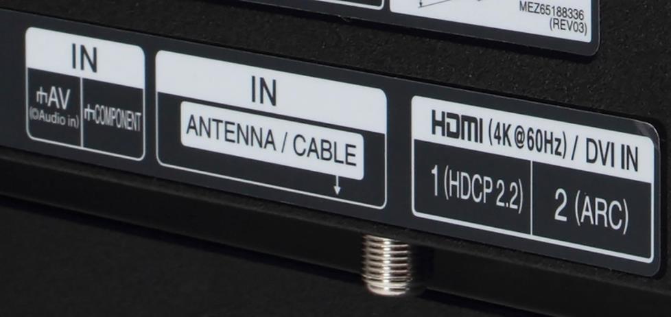 HDMI input with HDCP 2.2