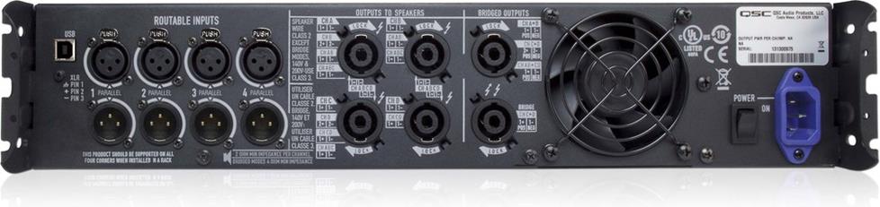 QSC PLD4.3 power amplifier with built-in processing