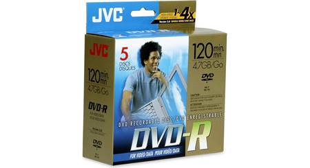 JVC Single-sided DVD-R Discs (5-Pack)