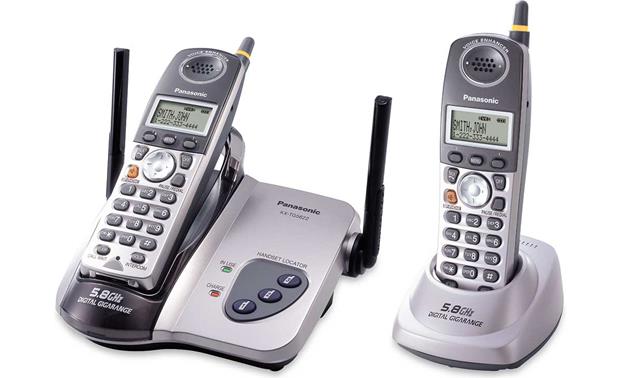 Panasonic KX-TG5622M 5.8 GHz dual handset cordless phone system at