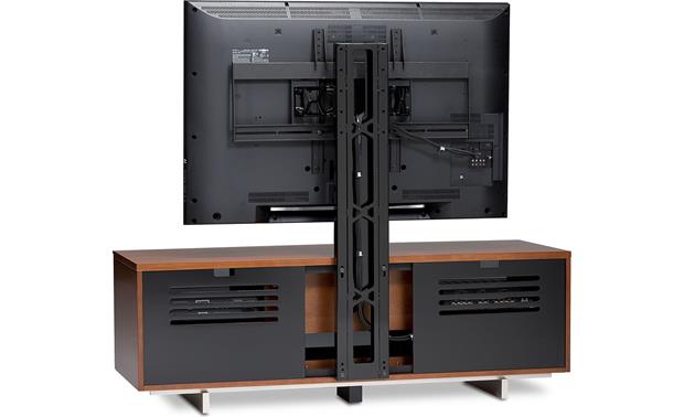 BDI Avion 8927 Series II Natural Cherry Finish - back view with optional Arena TV mount (TV and mount not included)