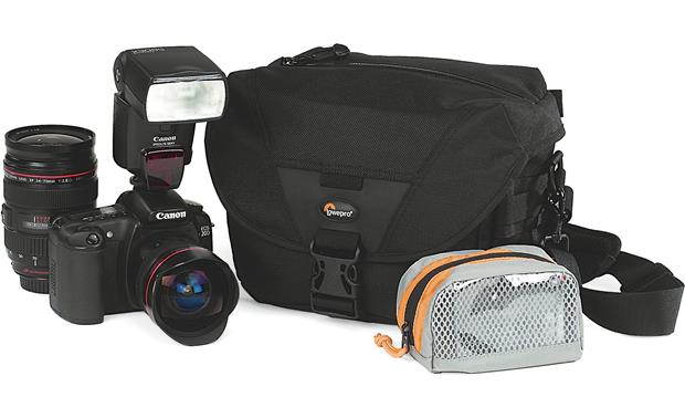 Lowepro Stealth Reporter D100 AW Camera bag/removable accessory bag with camera, flash, and lens (not included)