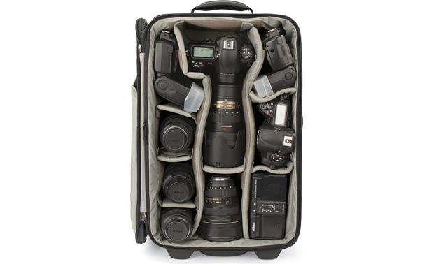 Lowepro Pro Roller Lite 250 AW interior compartment, fully loaded, alternate view (camera and accessories not included)