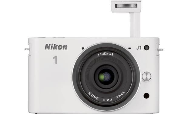 Nikon 1 J1 w/10-30mm and 30-110mm VR Lenses (White) CX format hybrid camera with interchangeable