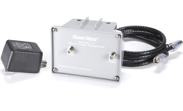 Channel Master 7777 High-gain mast-mount UHF/VHF TV antenna preamp at