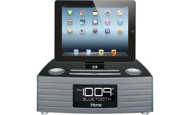 iHome iBT97 FM clock radio with Bluetooth® and USB charging at