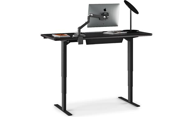 BDI Sequel 6051 Espresso Stained Oak - standing position, back view (computer and accessories not included)