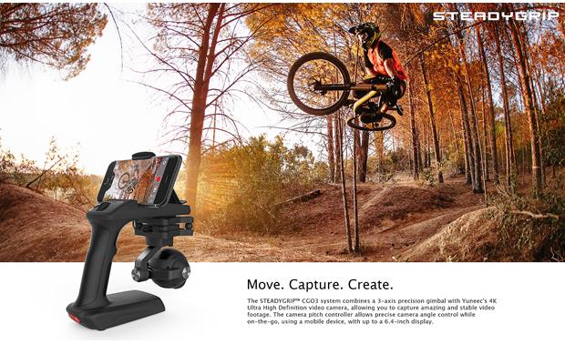 Yuneec Typhoon Q500 4K RTF Quadcopter Bundle The gimbal mount also attaches to the SteadyGrip for filming on the ground