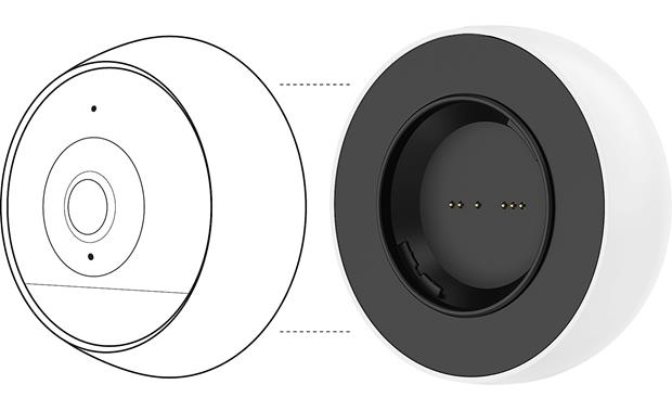 Logitech® Circle 2 Wireless Camera/Battery Bundle Easily remove one battery and replace with another while the first one is charging