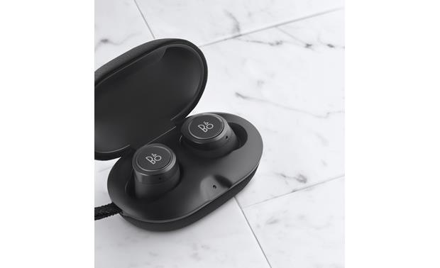 B&O PLAY Beoplay E8 by Bang & Olufsen Small, leather-covered case banks 8 hours of power to recharge headphones