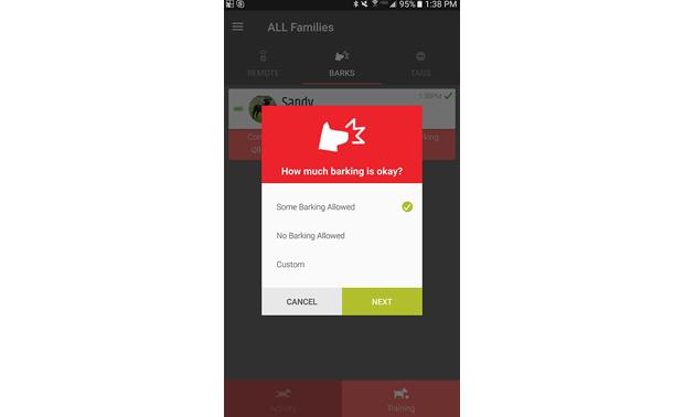 Garmin Delta® Smart™ Use the Garmin Canine app to select the optimum correction level needed to deter barking