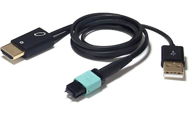 Celerity Technologies Universal Fiber Optic HDMI Cable Cable comes with 2 male HDMI connectors, each attached to a 6-ft. fiber optic cable and 20" USB power cable