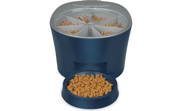 PetSafe Six Meal Pet Feeder Six tray slots hold up to one cup each of dry or semi-moist cat or dog food