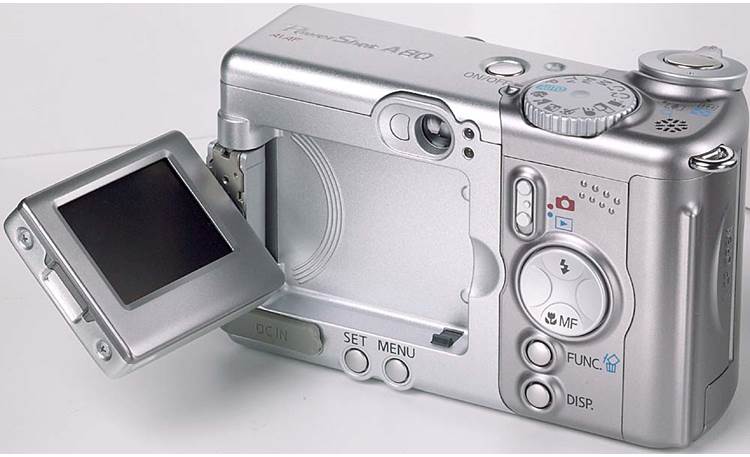 Canon PowerShot A80 With LCD open