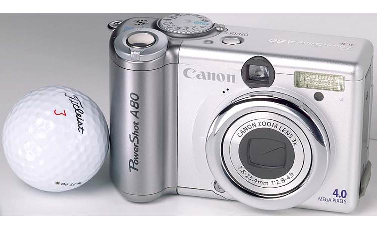 Canon PowerShot A80 With golf ball (for scale)