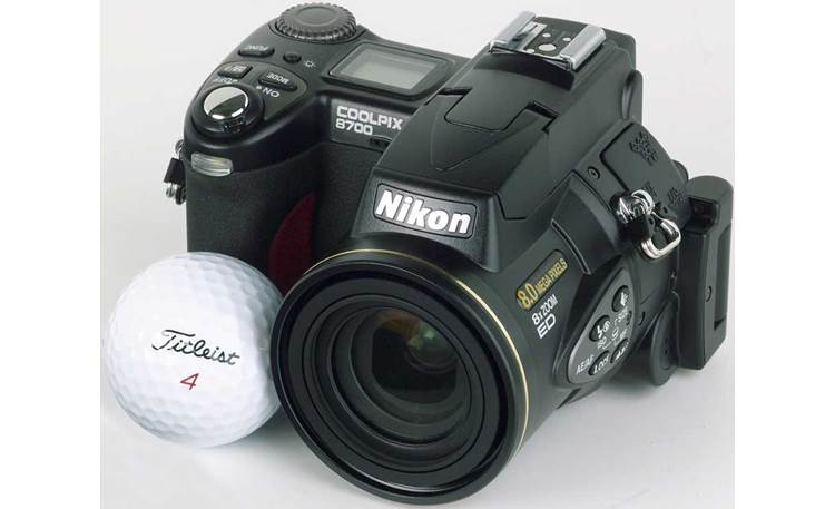 Nikon COOLPIX 8700 Shown with golf ball (for scale)